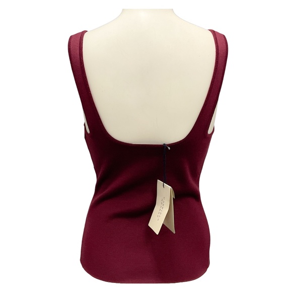 GABRIELA HEARST DEEP BORDEAUX ZAYID BRALET TOP - Picture 3 of 5